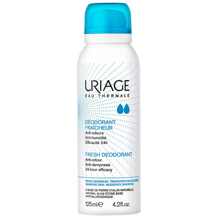 Uriage Déodorant spray rafraîchissant, 125 ml