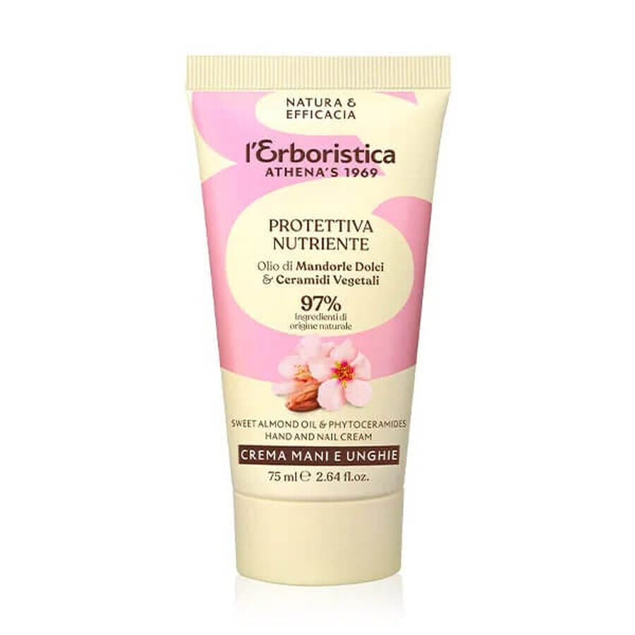 L Erboristica Hand and Nail Cream with Almond Oil, 75 ml