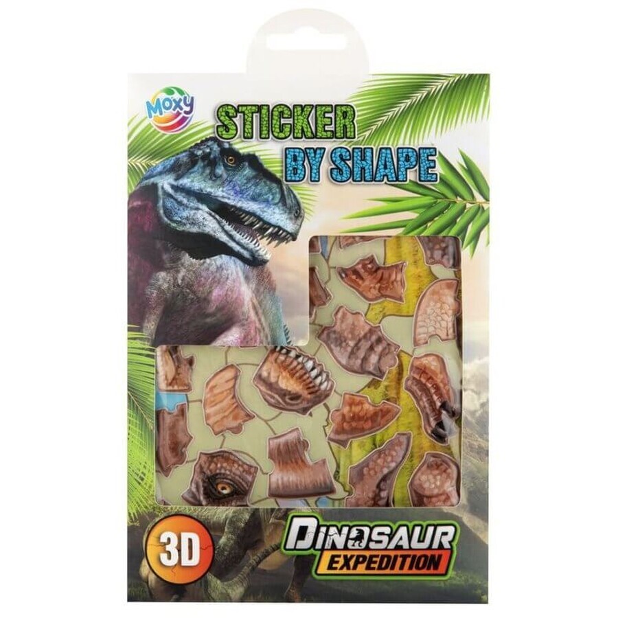 Dino Stickers by Shapes, 3D T.Rex Stickers