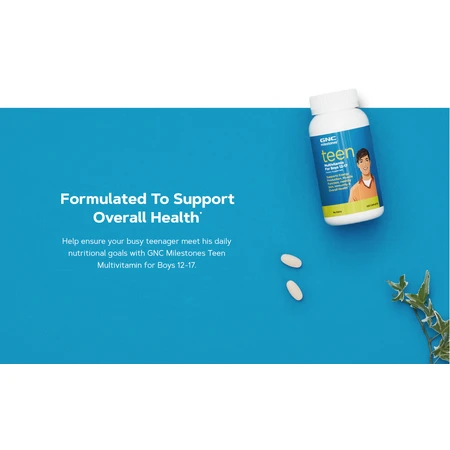 Multivitamines pour garçons de 12 à 17 ans, Teen Milestones (200812), 120 comprimés, GNC