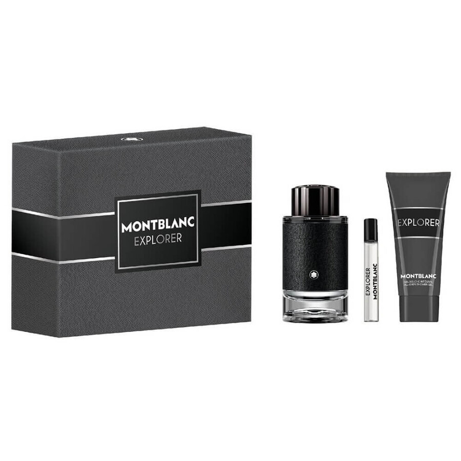 Mont Blanc Explorer Set Eau de Parfum, 100 ml + Eau de Parfum Miniatur, 7,5 ml + Duschgel, 100 ml
