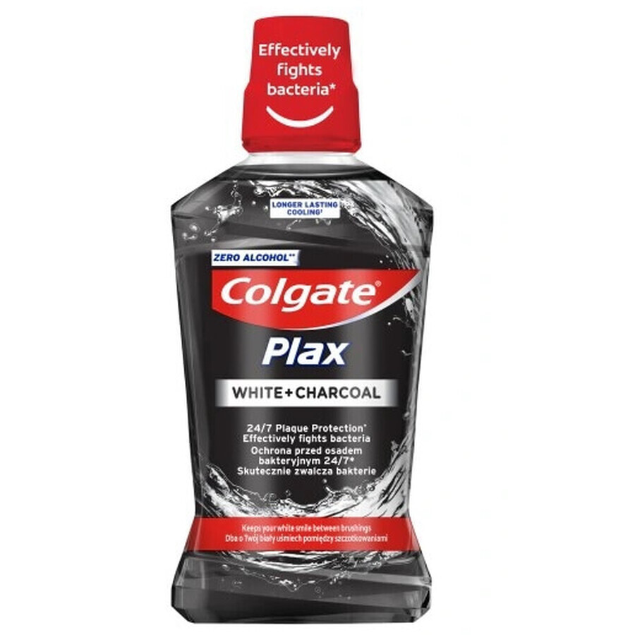 Colgate, White + Charcoal, Rinçage, 500 ml