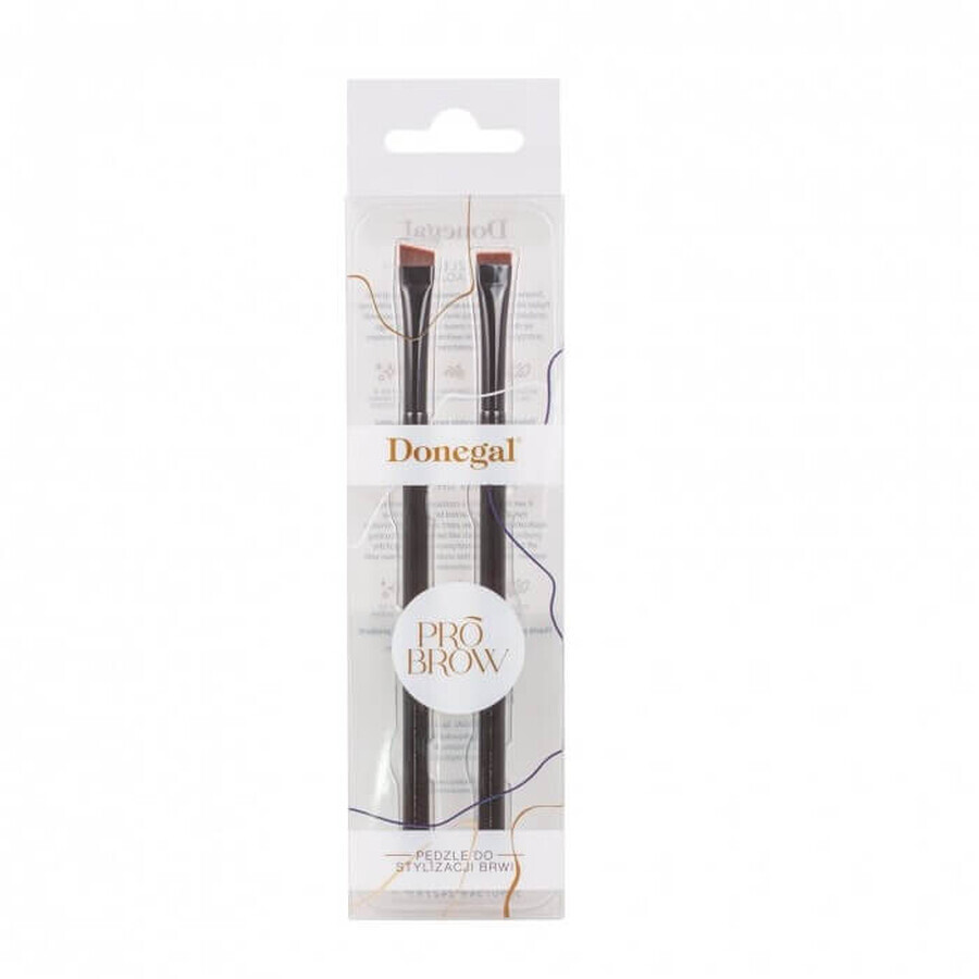Donegal Pro Brauen-Präzisions-Stylingpinsel-Set, 2 Stück