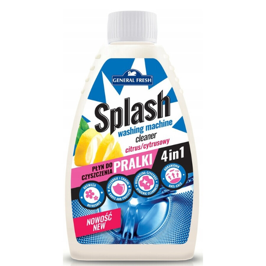 General Fresh, Liquide de nettoyage pour lave-linge, citron, 250 ml