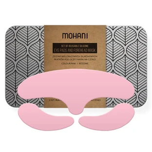 Mohani Herbruikbare siliconen oogpads en voorhoofdmasker Roze