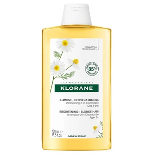 Klorane Champú Aclarante, Champú Reavivante del Color a la Camomila para Cabello Rubio, 400ml