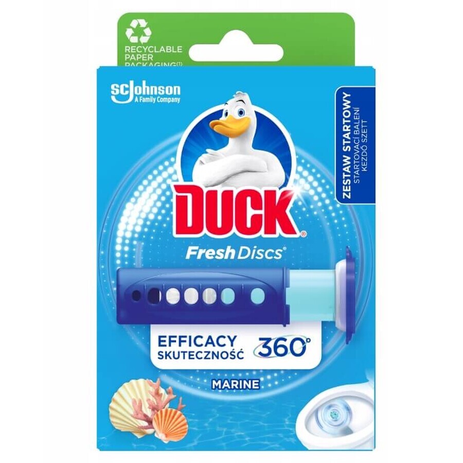 Duck Fresh Discs Marine, Dischetti colorati in gel per WC, 36 ml
