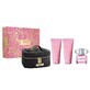 Versace Bright Crystal Set Eau de Toilette, 90 ml + Shower Gel, 100 ml + Body Lotion, 100 ml + Cosmetic Bag