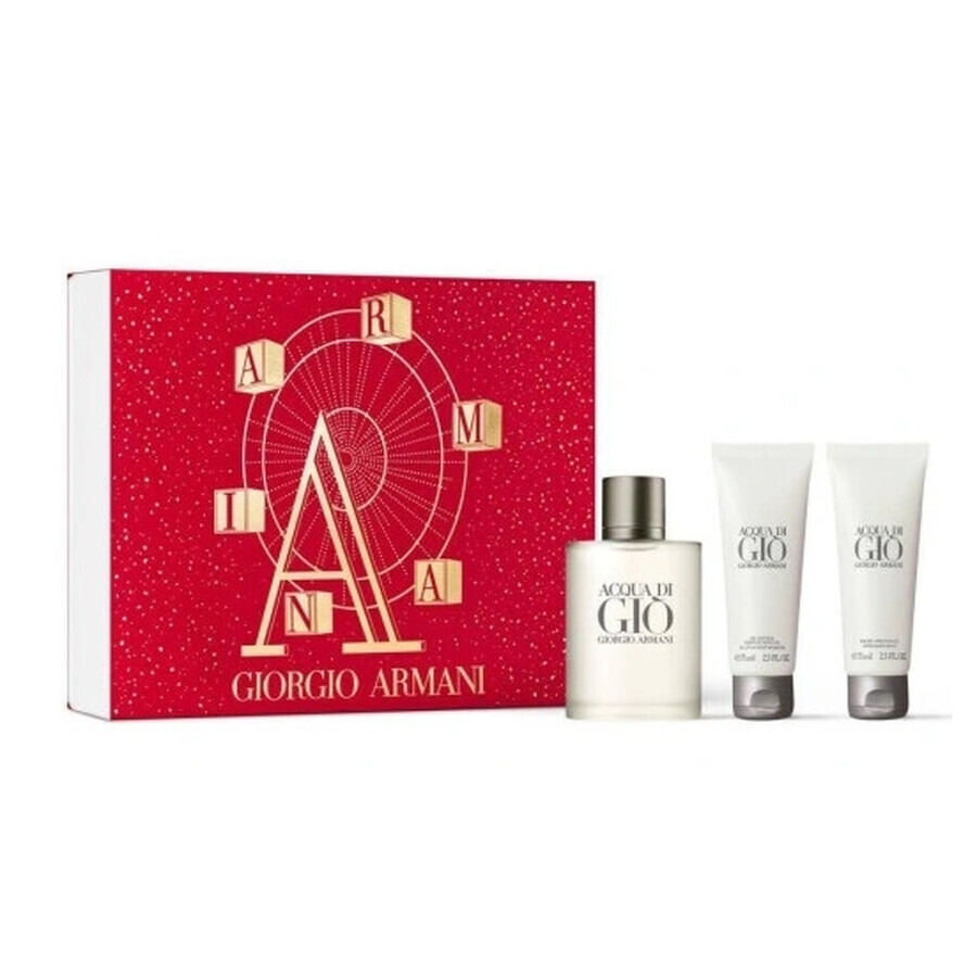 Giorgio Armani Acqua di Gio Pour Homme Set Eau de Toilette 100ml + Douchegel 75ml + Aftershave Balsem 75ml