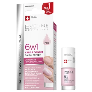Eveline Cosmetics Therapy Professional Concentrated Nail Conditioner 6in1 Pink, 5ml