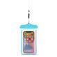 Funda impermeable con cord&#243;n para tel&#233;fono de PVC - azul