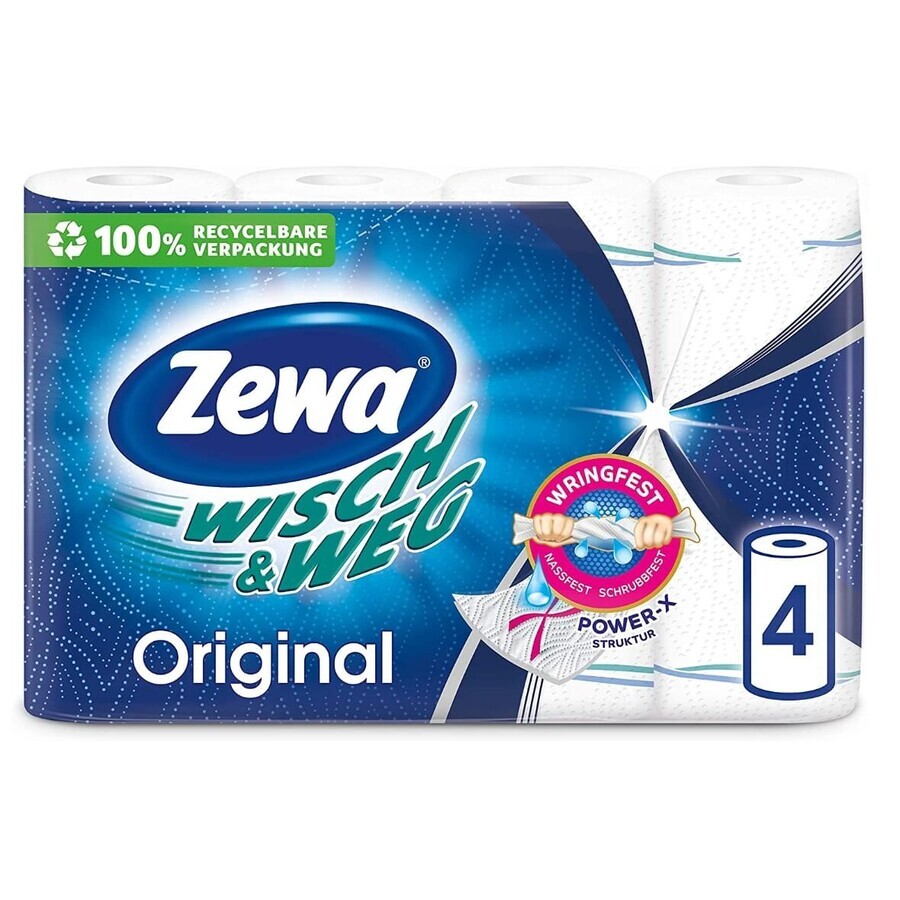 Zewa, Wisch amp; Weg, Papieren handdoeken, 4 stuks