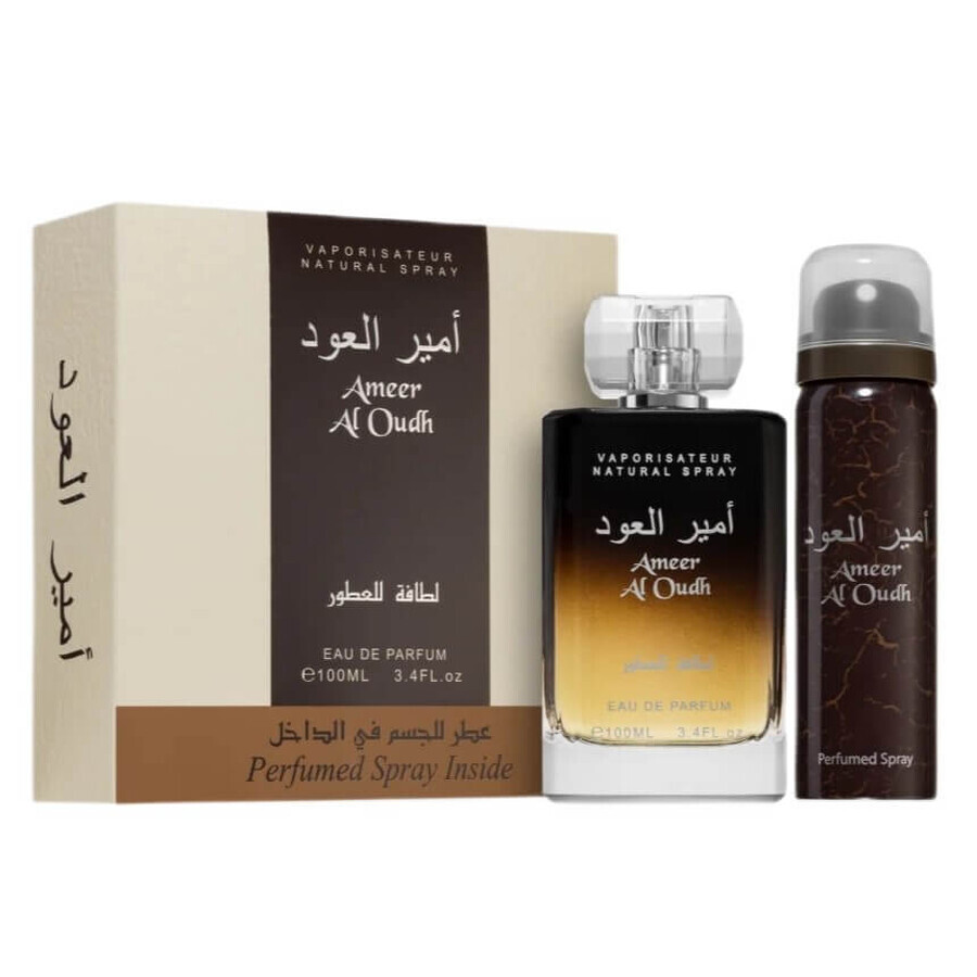 Lattafa Ameer Al Oudh Eau de Parfum, 100 ml + Deodorant, 50 ml