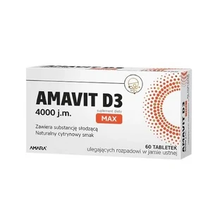 Amavit D3 MAX 4000 UI, 60 comprimidos