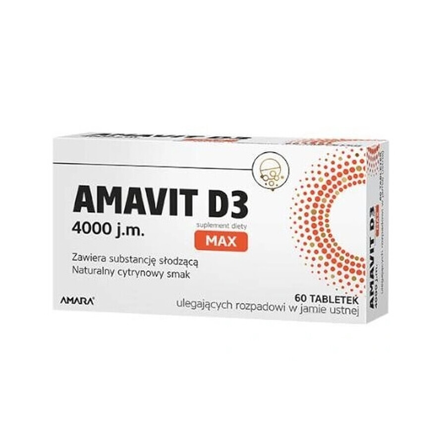 Amavit D3 MAX 4000 IE, 60 tabletten