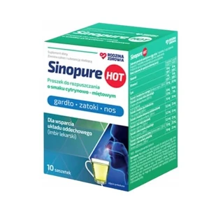 Family Health Sinopure Hot Zitrone-Minze-Geschmack, 10 Beutel