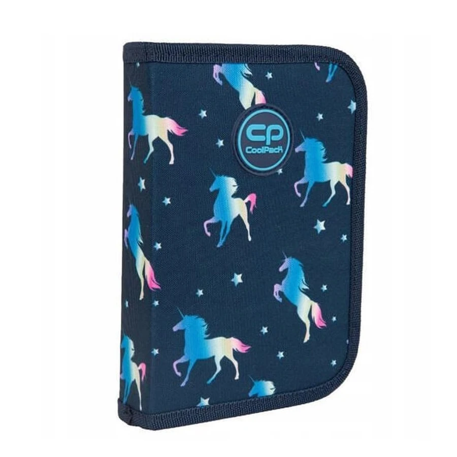 CoolPack One-compartment pencil case without accessories Clipper Blue Unicorn