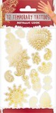 Metallische Blumen Tattoos