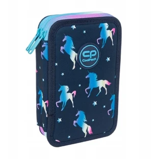 Coolpack Estuche doble con accesorios Jumper 2 Azul Unicornio