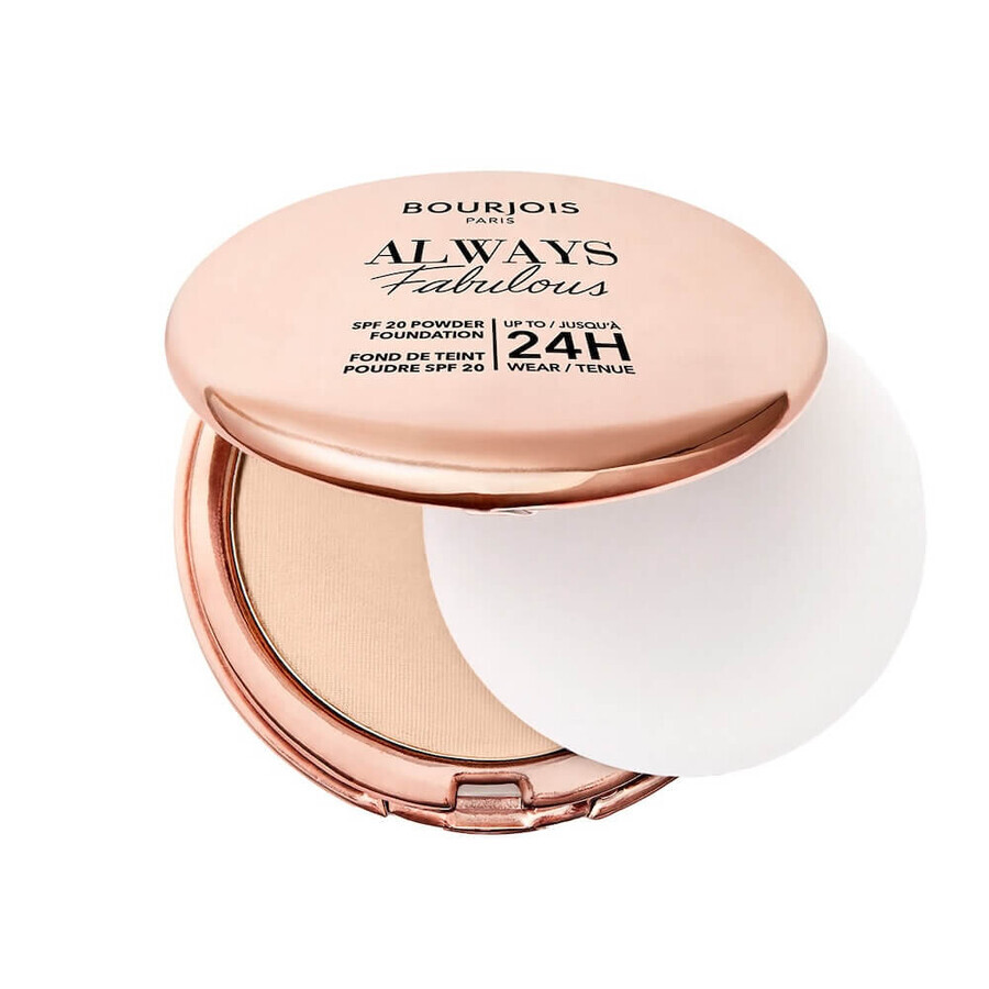 Bourjois Always Fabulous Cipria compatta opacizzante con SPF20 125 Avorio, 7 g