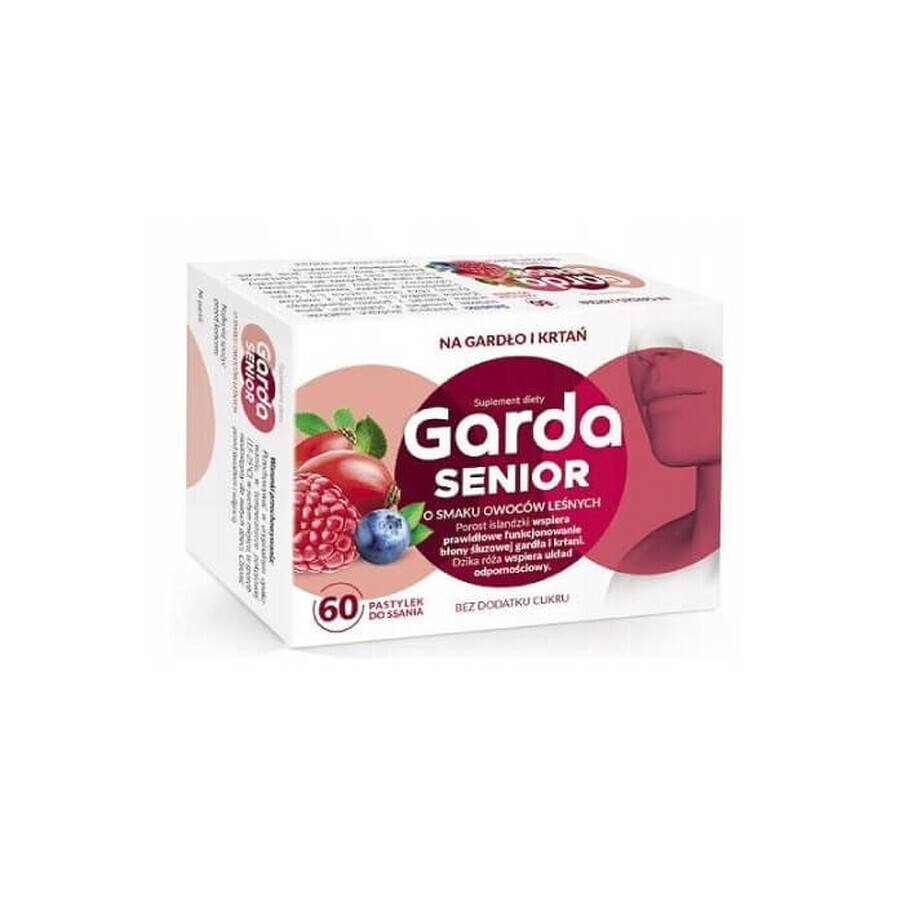 Garda Senior with forest fruit flavor, 60 lozenges