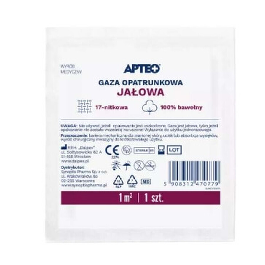 Apteo, Pansament steril tifon 1m2, 1 buc
