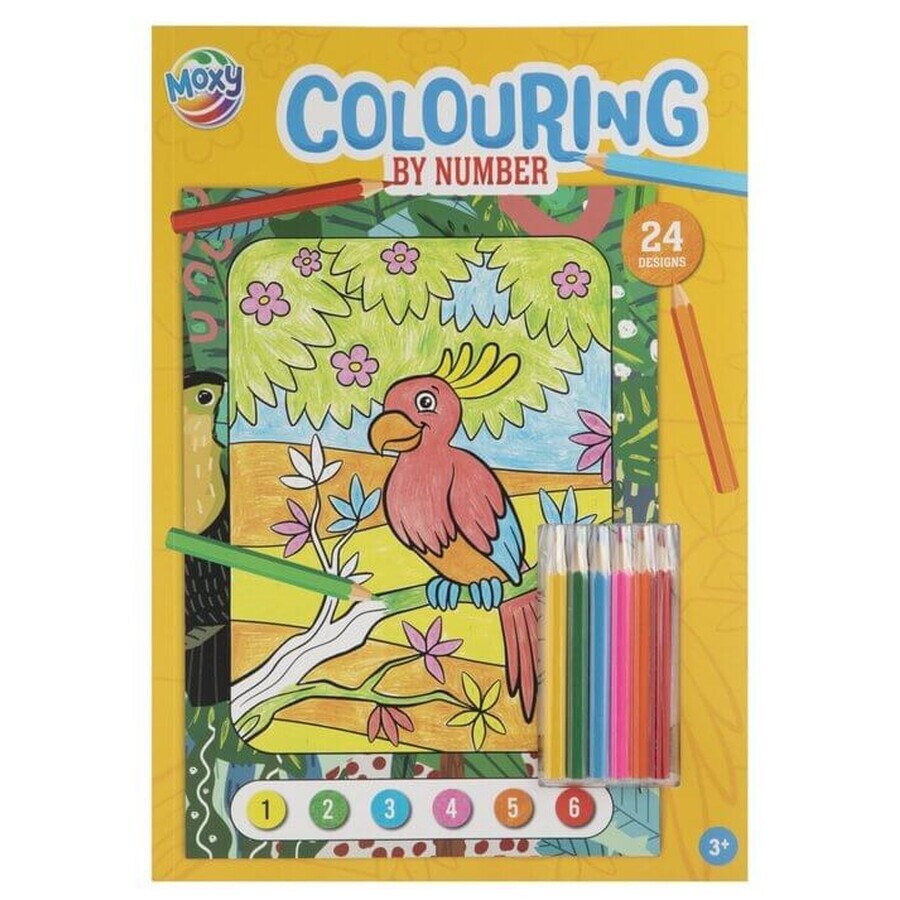 Libro da colorare A4, 24 disegni