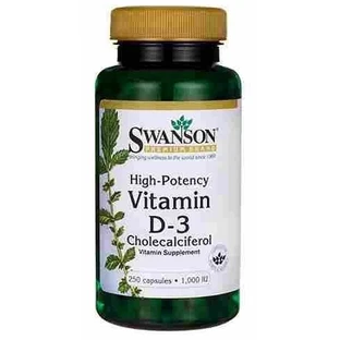 Swanson, Vitamin D3 1000IU, 60 capsules