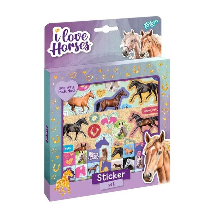 Set di adesivi I love horses