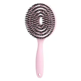 Ecarla Cepillo con cerdas para masajear y desenredar el cabello Rosa