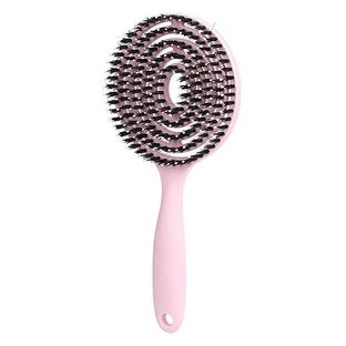 Ecarla-Bürste mit Borsten zum Massieren und Entwirren der Haare Rosa