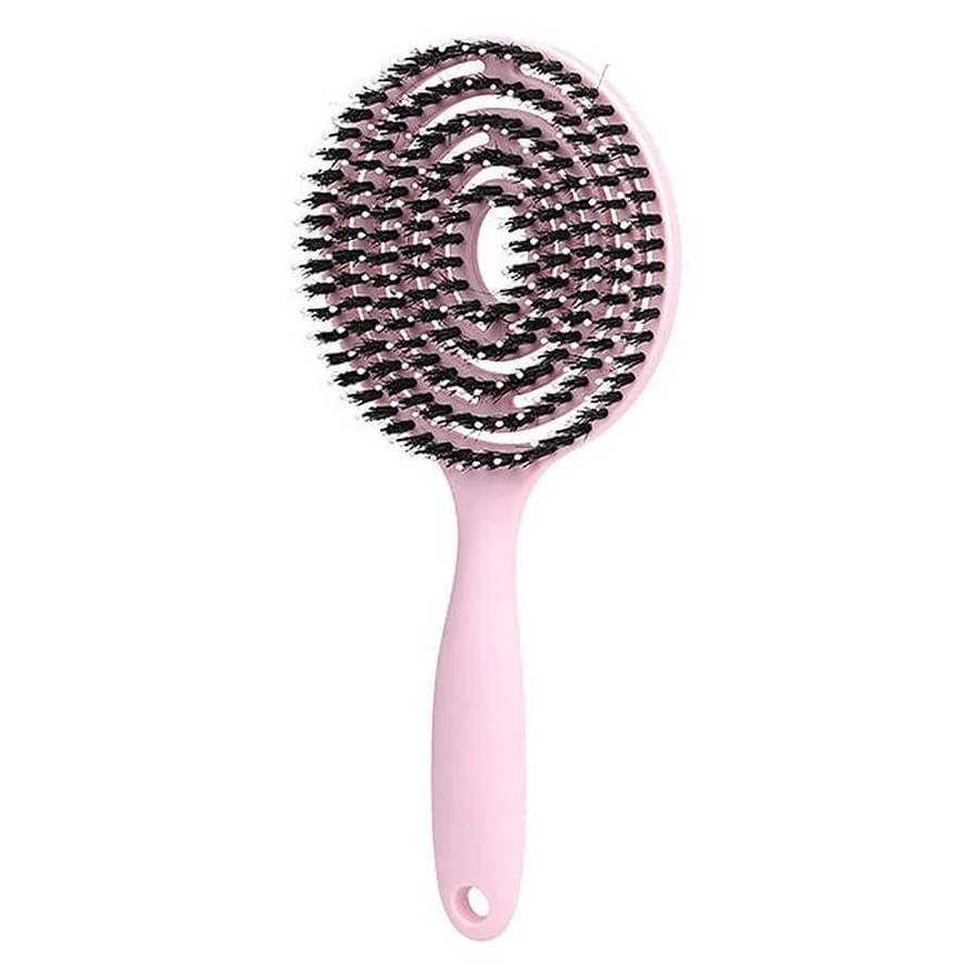 Ecarla-Bürste mit Borsten zum Massieren und Entwirren der Haare Rosa