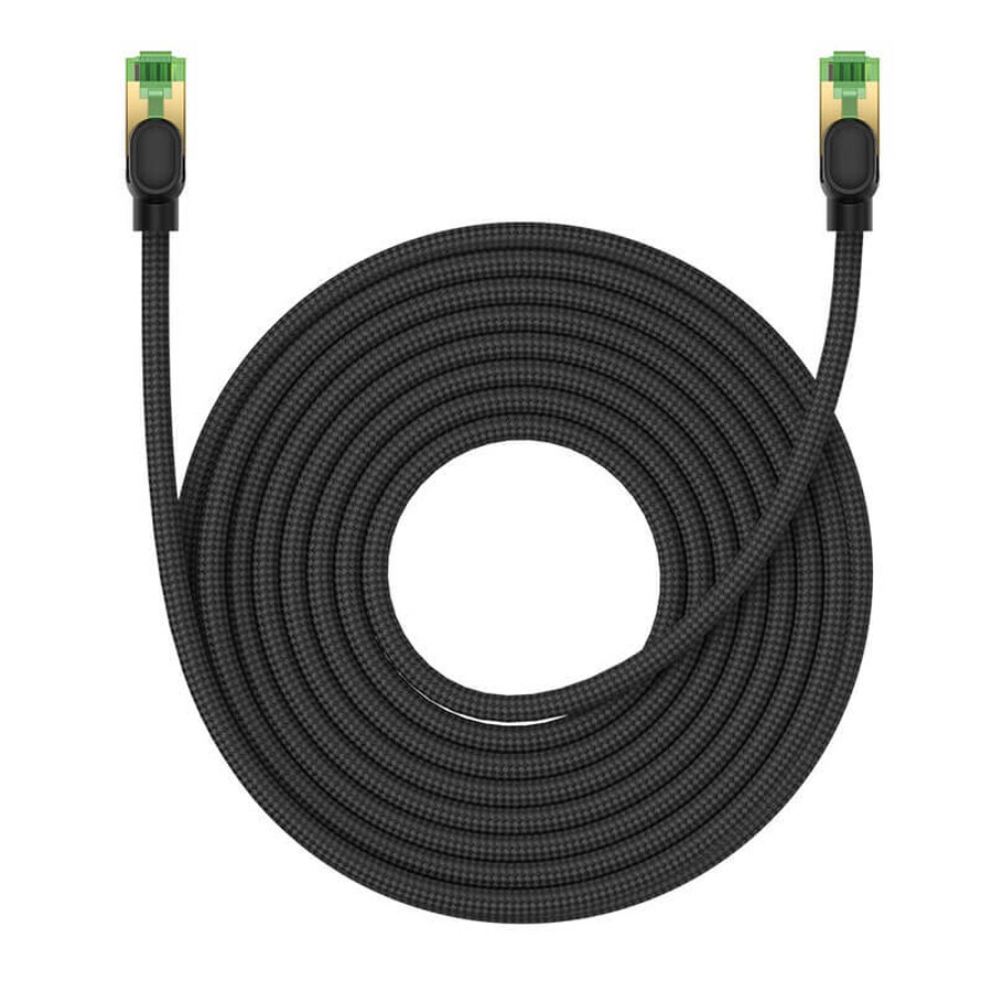 Baseus Hochgeschwindigkeits-Netzwerkkabel RJ-45 cat.8 40Gbps 10m geflochten - schwarz