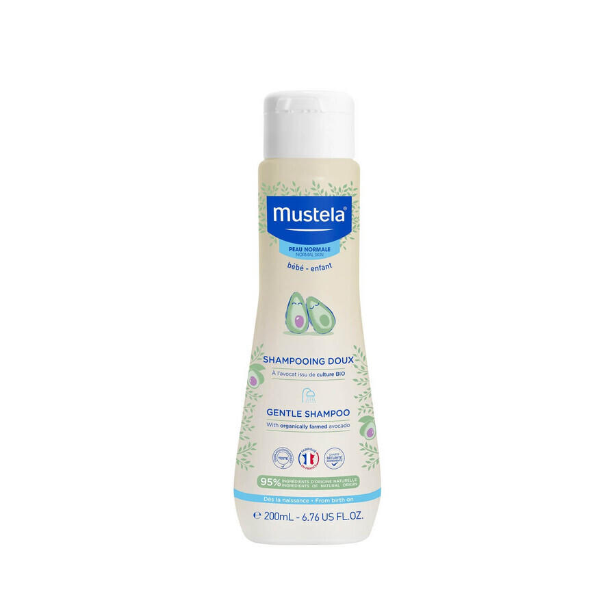 Mustela Gentle Bebe Enfant Shampooing doux pour les cheveux de bébé, 200ml