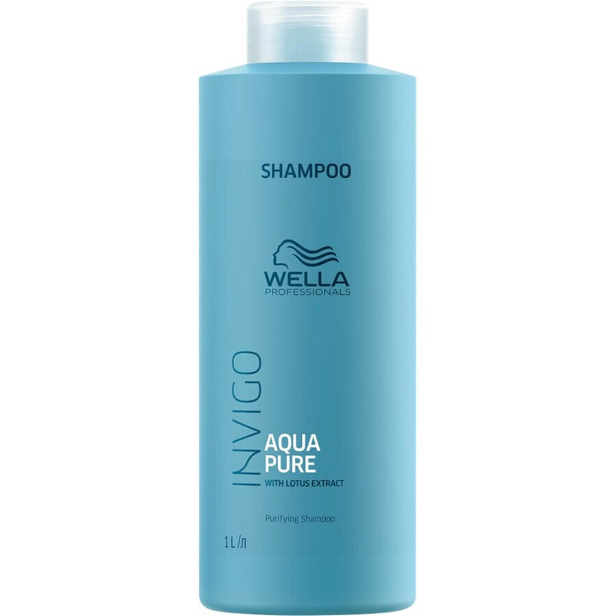 Wella Professionals Invigo Aqua Pure Shampooing purifiant à l'extrait de lotus, 1000ml