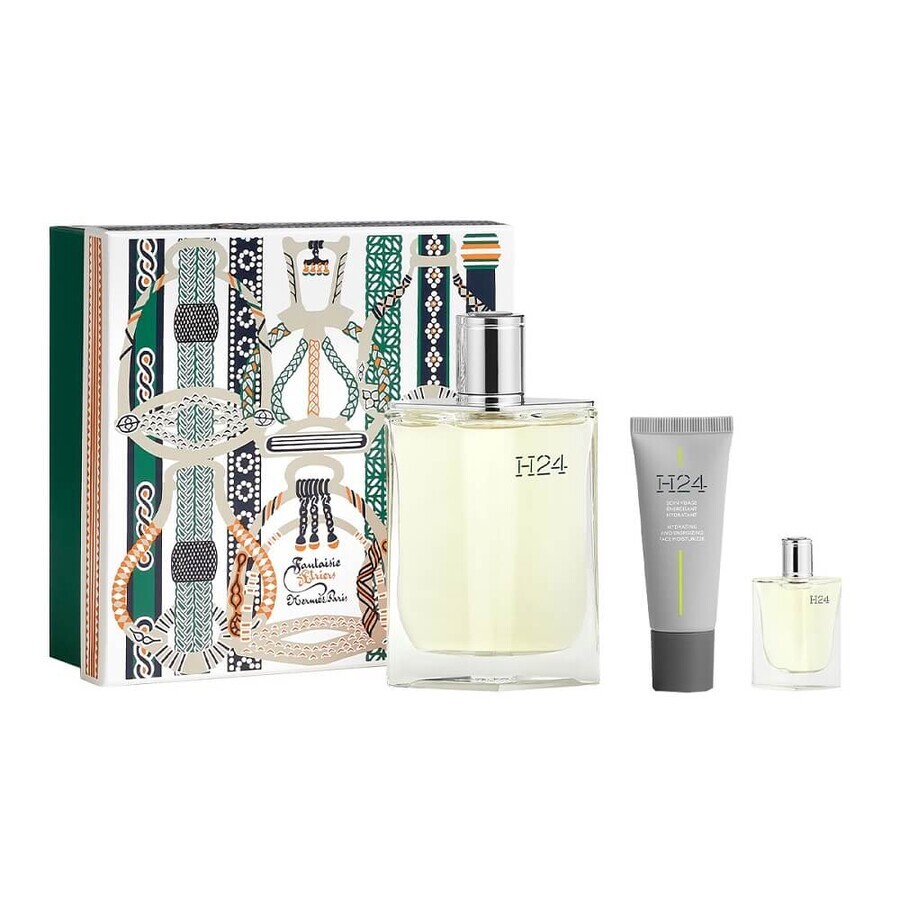Winkel op Hermes H24 Eau de Toilette, 100 ml + Energiserende Gezichtsvochtinbrengende Crème 20 ml + Eau de Toilette, 5 ml Hermes H24 Eau de Toilette, 100 ml + Energiserende Gezichtsvochtinbrengende Crème 20 ml + Eau de Toilette, 5 ml