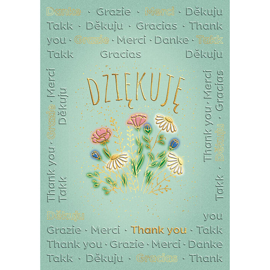 Tarjeta de agradecimiento A5 Ramo de flores