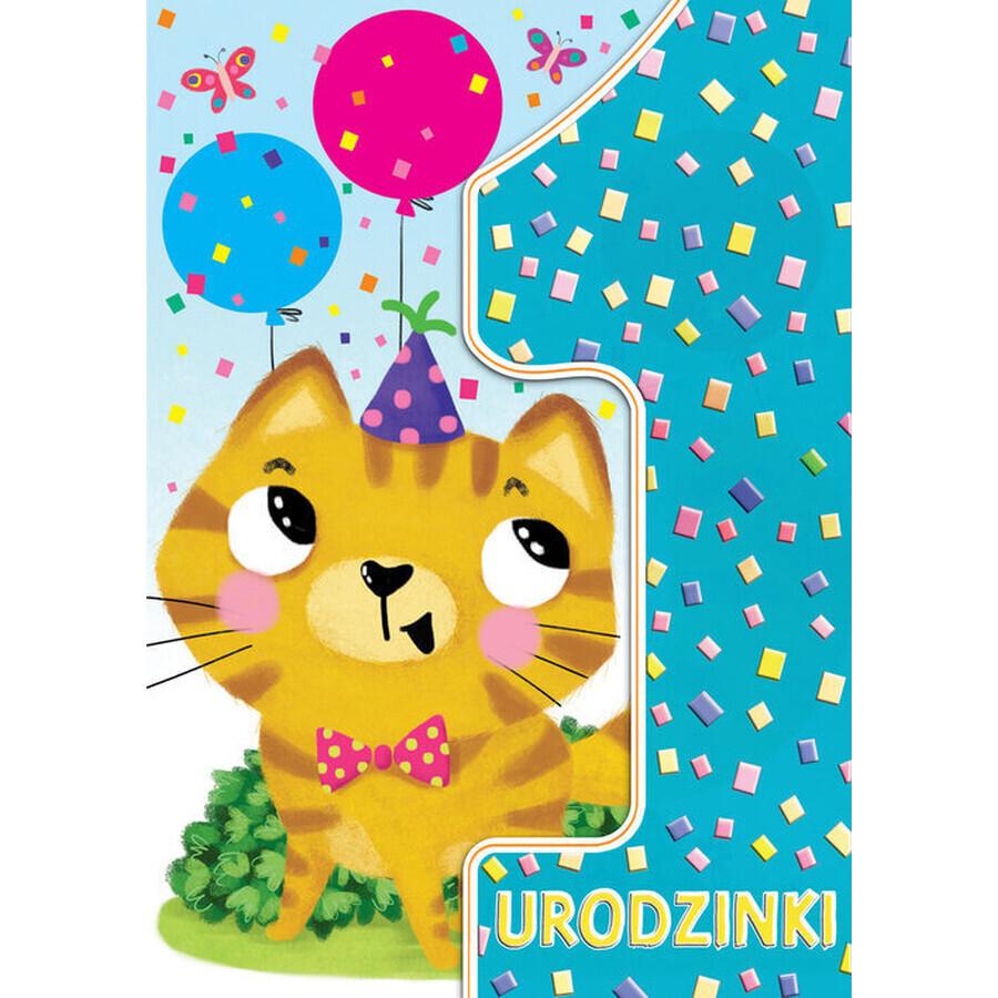 Shop A5-Karte mit einer Klappe Year-old-Kitten A5-Karte mit einer Klappe Year-old-Kitten