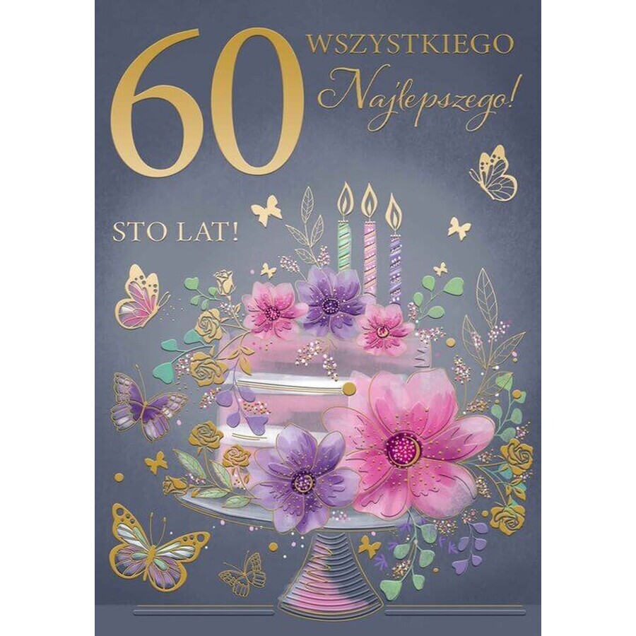 A5 60TH BIRTHDAY Karte