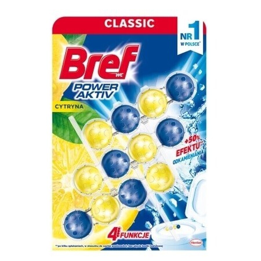 Bref, WC Power Aktiv, Wc Suspension, Zitrone, 3x 50g
