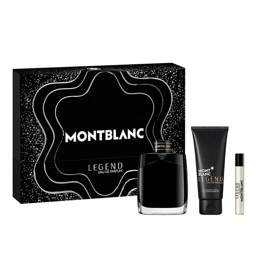 Mont Blanc Legend Set Eau de Parfum, 100 ml + Eau de Parfum Miniature, 7,5 ml + Gel doccia, 100 ml