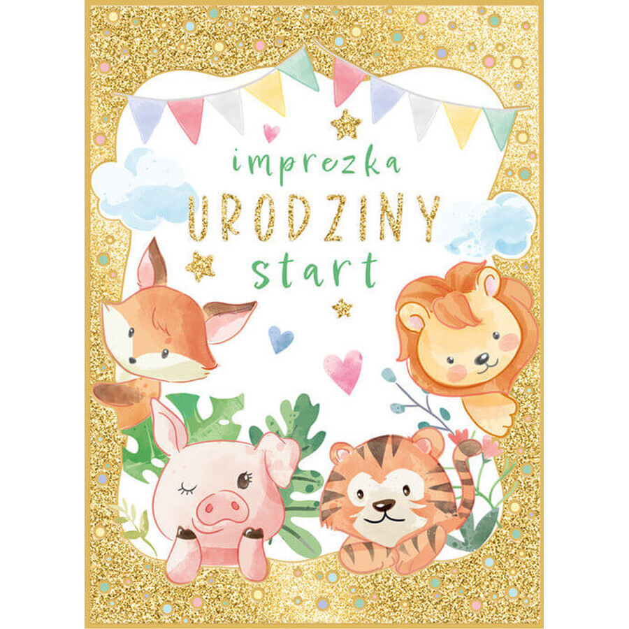 B6 Birthday Animals Card