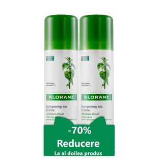 Paketangebot Shampoo mit Brennesselextrakt, 150 ml + 150 ml (70% Rabatt auf das zweite Produkt), Klorane