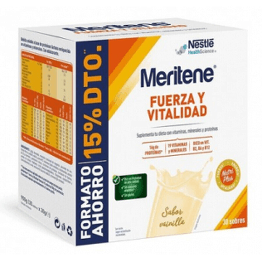 Meritene Fuerza y Vitalidad Vainilla 30 sobres