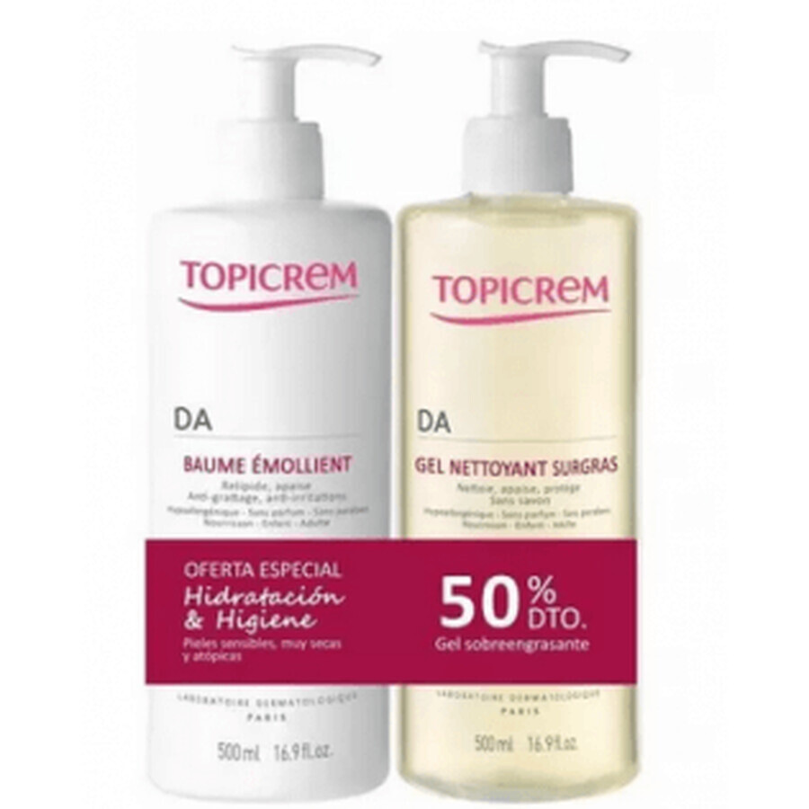 Pachet topicrem DA Balsam 500 ml + DA Superfatting Gel 500 ml