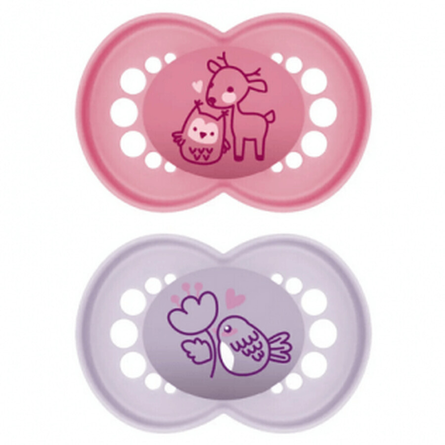 MAM Original Silikon Schnuller +16M Pink/Lilac 2u