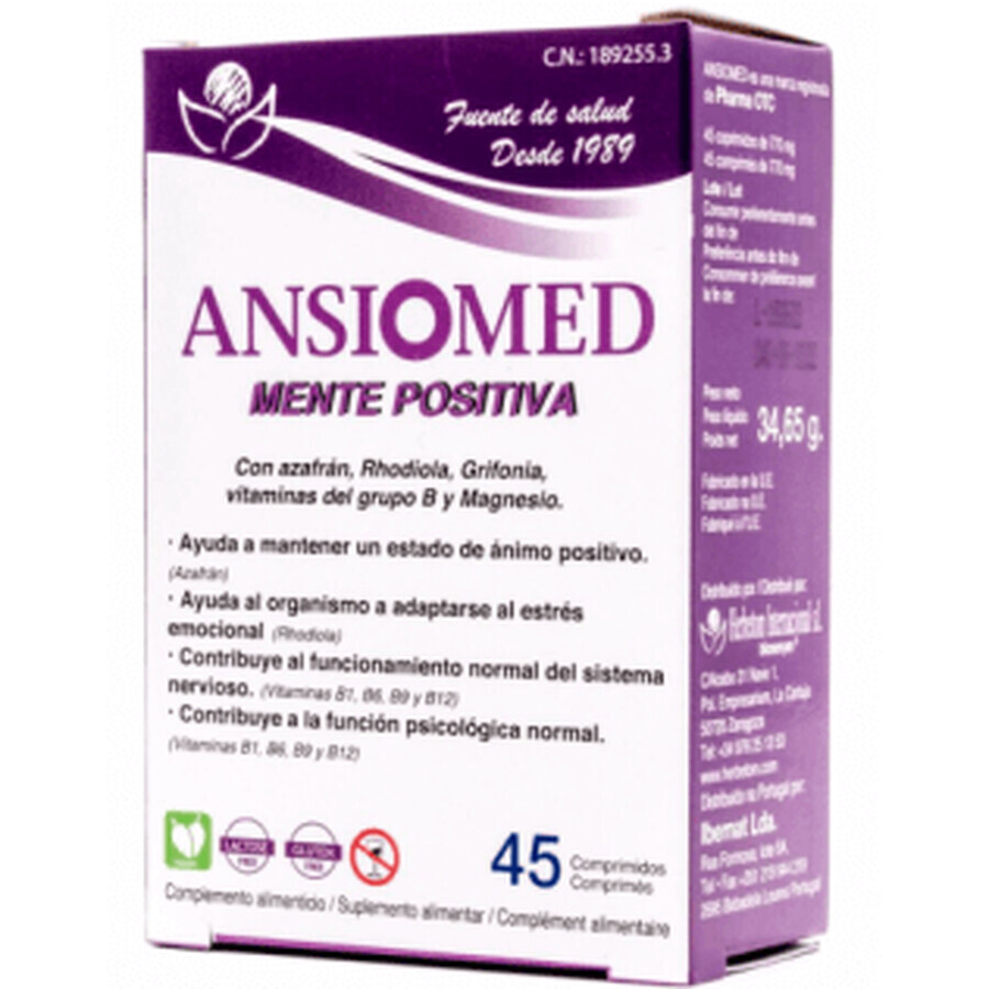 Ansiomed Positive Mind 45 comprimate