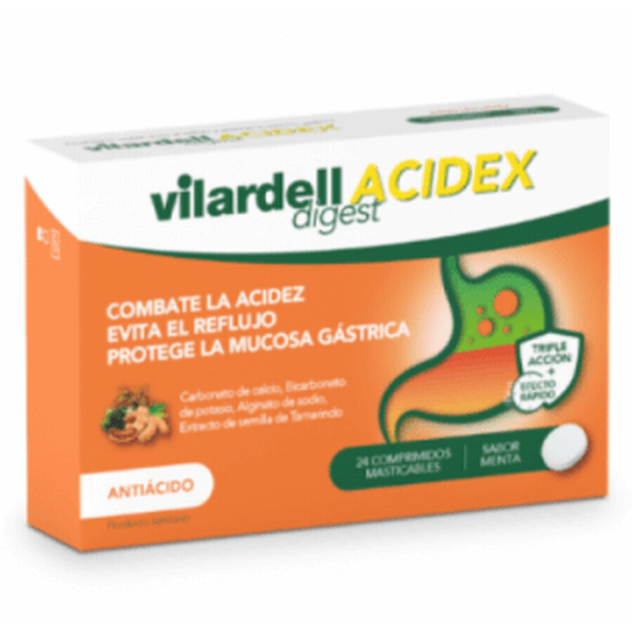 Vilardell Digest Acidex 24 chewable tablets Mint