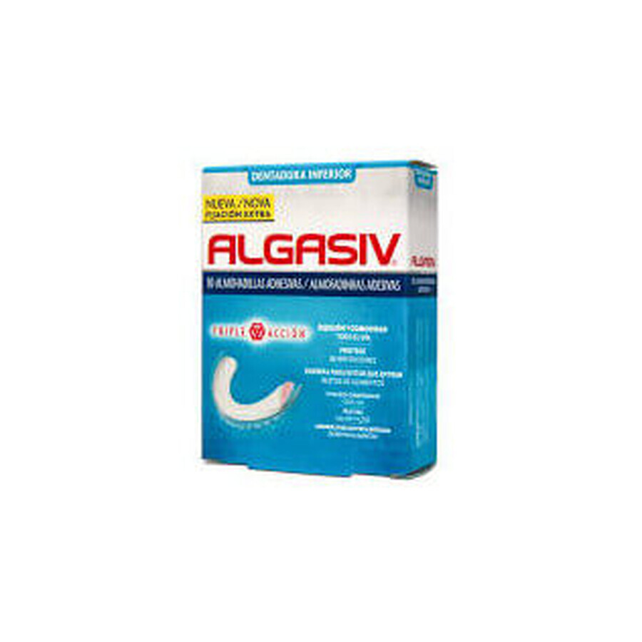 Algasiv Almohadillas Adhesivas Dentadura Inferior, 30 unds