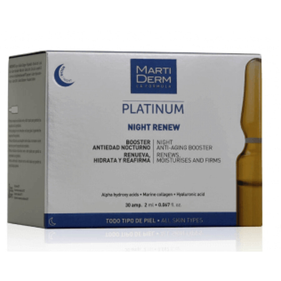 Comprar Martiderm Platinum Night Renew Ampollas, 30Uds x 2ml Martiderm Platinum Night Renew Ampollas, 30Uds x 2ml